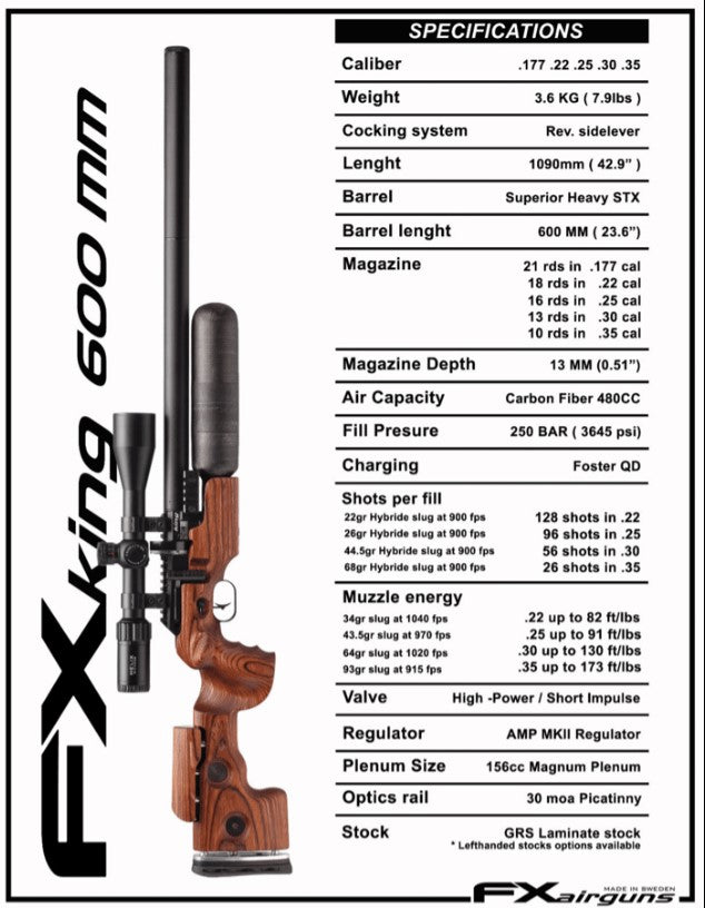 FX AIRGUNS KING GRS PCP AIR RIFLE - Image 3